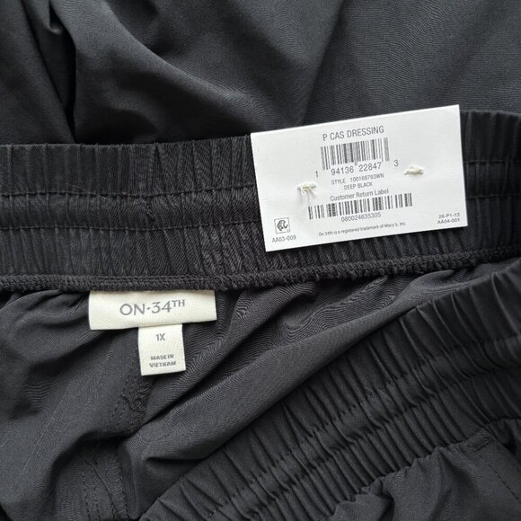 On 34TH Plus Size Black Drawstring Commuter Ankle Pants NWT - Picture 8 of 8